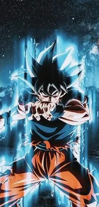 This live wallpaper features the popular anime character Goku from Dragon Ball