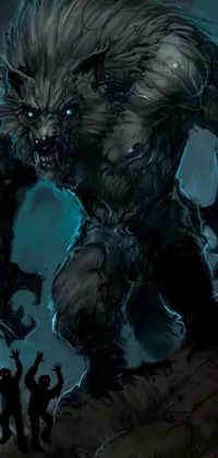 This amazing phone live wallpaper features a fierce and scary monster up close