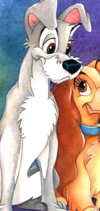 With this live wallpaper, you can bring the endearing charm of two dogs to your phone's screen
