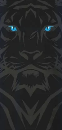 This phone live wallpaper showcases a stunning close-up of a tiger's face in vector art