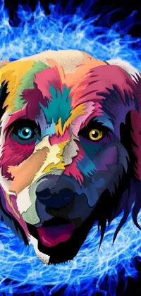 This phone live wallpaper is a unique and bold concept artwork illustration for dog lovers