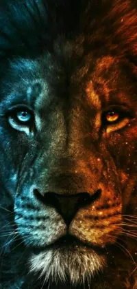The Lion's Face Live Wallpaper is perfect for those who want to add some ferocity to their phone's display! This digital art wallpaper features a striking close-up of a lion's face with yellow eyes and an intense expression