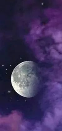 Immerse yourself in the mystical world of the moon and beyond with this stunning phone live wallpaper