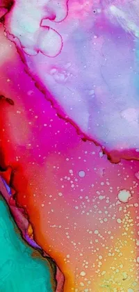 Painting Droplet Pink Live Wallpaper