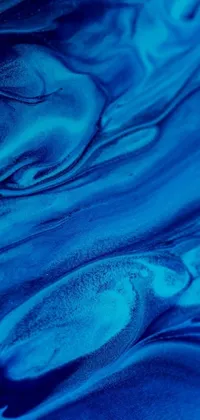 Experience the mesmerizing beauty of abstract art with this blue and white phone live wallpaper