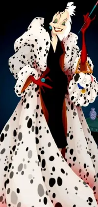 Get ready to make your phone screen look fun and unique with this amazing live wallpaper! This design features a lovable dalmatian wearing a dalmatian costume, perfect for adding a playful touch to your phone