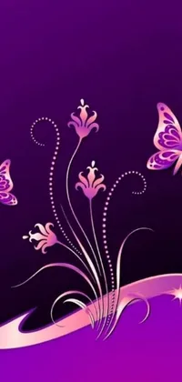 Painting Petal Purple Live Wallpaper