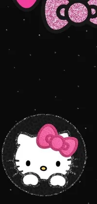 This phone live wallpaper features the beloved character Hello Kitty, donning her trademark pink bow