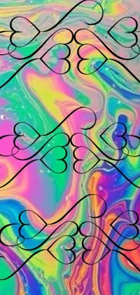 This Live Wallpaper is a psychedelic and vibrant design that incorporates swirling liquids and bold colors