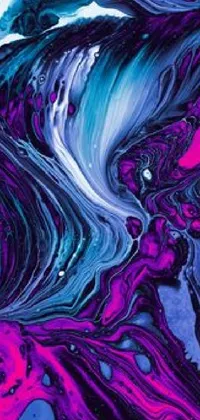 Get lost in the mesmerizing swirls of this purple and blue abstract live wallpaper