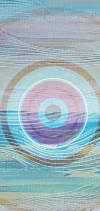 Introducing a stunning new phone live wallpaper featuring a captivating painting of a circle floating on a body of water