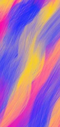 This live wallpaper features a multicolored background with wavy lines, long paint brush strokes, and an ethereal and dreamy vibe for your phone screen
