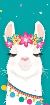 Add a touch of whimsy to your phone with this llama live wallpaper featuring a cute and playful vector art design