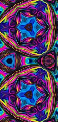 Looking for a colorful and vibrant phone live wallpaper? Check out this trippy and mesmerizing design, featuring a psychedelic pattern of swirly magical ripples in shades of dayglo pink, blue, purple, and orange