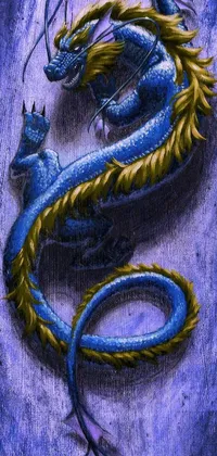 Get ready to add a touch of mythology to your mobile device or desktop background with this stunning blue dragon live wallpaper