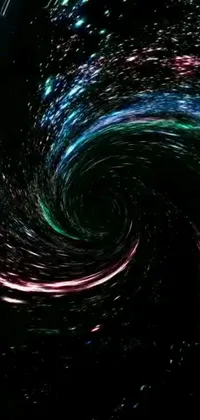 Introducing a stunning phone live wallpaper with a captivating spiral design on a black backdrop for a mesmerizing visual experience
