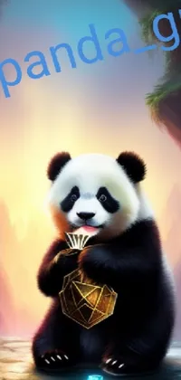 Panda Vertebrate Light Live Wallpaper