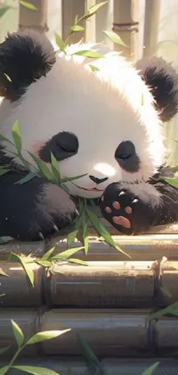 Panda Vertebrate Plant Live Wallpaper