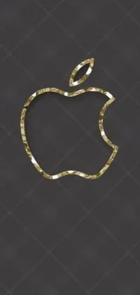 Decorate your phone with the stunning gold apple logo live wallpaper