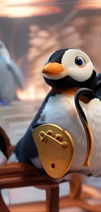 Penguin Bird Toy Live Wallpaper