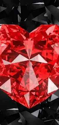 This phone live wallpaper features a stunning red heart-shaped diamond that is sure to impress