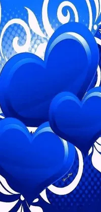 This blue heart live wallpaper boasts a stunning digital art creation with a Tumblr-inspired theme