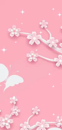 Petal Branch Pink Live Wallpaper