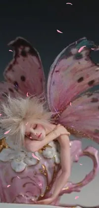Experience the enchanting world of fairies with this beautiful live wallpaper for your phone