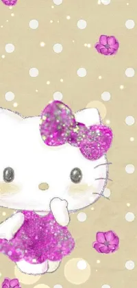 Petal Pink Cat Live Wallpaper