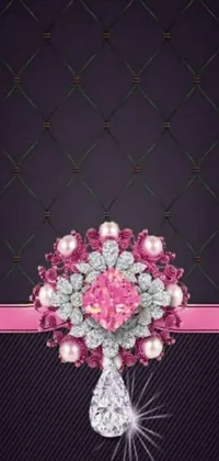 This live wallpaper showcases a stunning bouquet of flowers sitting atop a decorative table