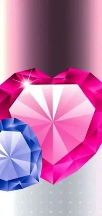 Transform your phone screen with this stunning live wallpaper featuring two diamonds sitting next to each other