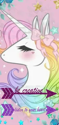 This unicorn-inspired phone live wallpaper is a must-have for all fans of playful and vibrant designs