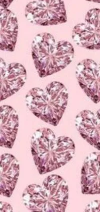 This live wallpaper features a beautiful and girly design, with a pink background adorned with a plethora of pink hearts