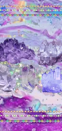 Transform your device screen into a captivating world of glistening crystals with this stunning live wallpaper