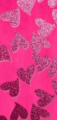 This pink glitter heart live wallpaper is perfect for the girly and playful aesthetic
