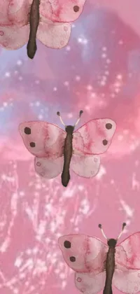 Make your phone come alive with this breathtaking live wallpaper! Featuring a cluster of vividly colored butterflies taking flight amidst a stunning digital art background, this beautifully crafted live wallpaper adds an element of awe to your phone's user interface