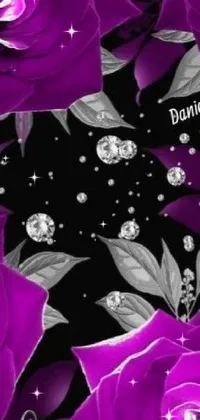 Petal Purple Black Live Wallpaper