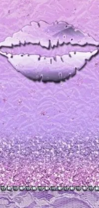 This phone live wallpaper features a stunning pink and purple background with intricate textures and sparkly glitters
