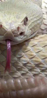 Looking for a captivating live wallpaper for your phone? Look no further than this stunning image of a snake with its tongue out