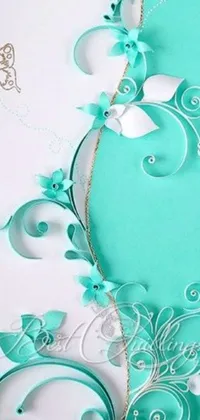 Add a touch of elegance to your phone's home screen with our Tiffany Blue Vines Live Wallpaper! This eye-catching digital artwork features intricate paper vines in shades of blue-green, giving your phone a unique and vibrant look