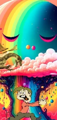 Download Rick And Morty Trippy Colorful Backdrop Wallpaper