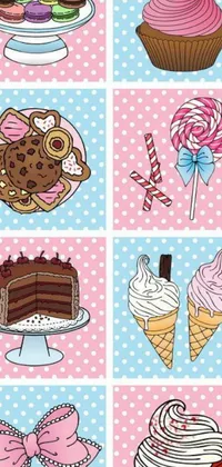 Experience the sweetest live wallpaper on your phone with a variety of cupcakes and cakes in all shapes, sizes, and flavors