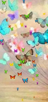 Pink Art Butterfly Live Wallpaper