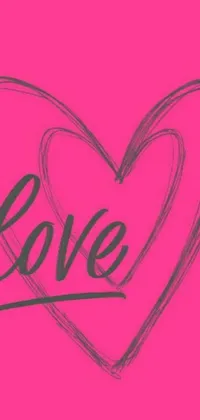 Pink Art Handwriting Live Wallpaper