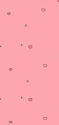 Looking for a stunning live wallpaper with a dreamy and romantic vibe? Look no further than this pink wallpaper with hearts, stars and glitter