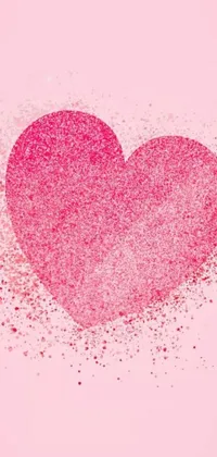 Get mesmerized by the Pink Glitter Heart Live Wallpaper! Featuring a stunning pink background, this animated wallpaper is designed with intricate pointillism painting, adding a unique texture to the heart-shaped centerpiece