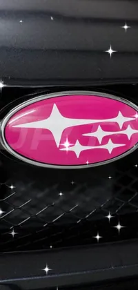 This vibrant phone live wallpaper depicts a close-up of a stylish car featuring a distinctive star symbol on its exterior