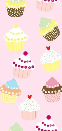 Pink Baked Goods Baking Cup Live Wallpaper