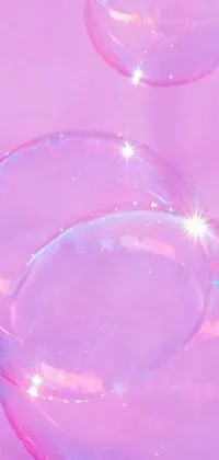 Pink Bubble Glass Live Wallpaper