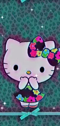 Glitched Hello Kitty Graffiti Live Wallpaper - free download